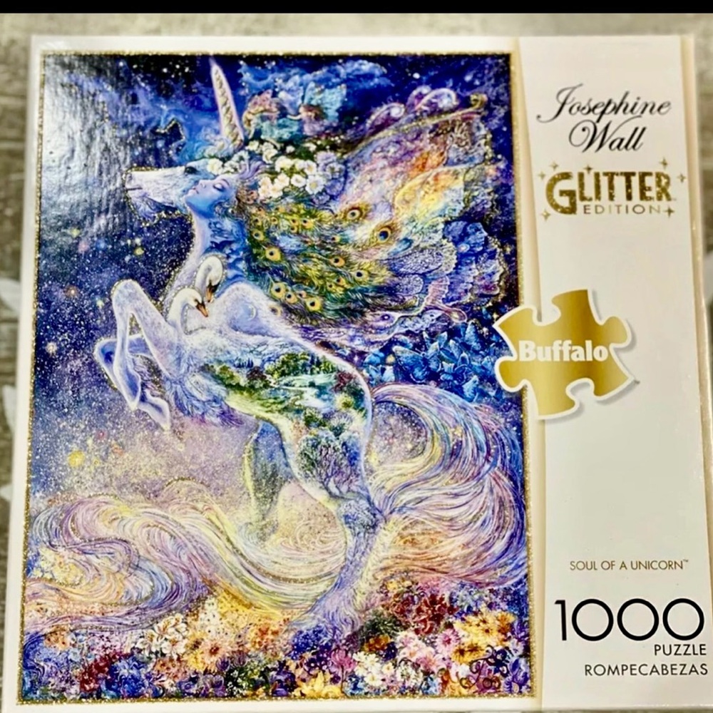 Josephine Wall Glitter Jigsaw Puzzle Soul of a Unicorn 1,000 pieces NEW